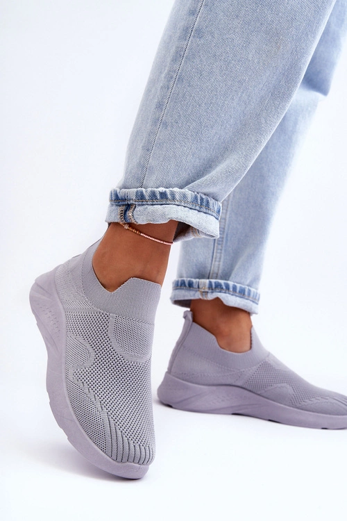 Damskie Wsuwane Buty Sportowe Szare Claris