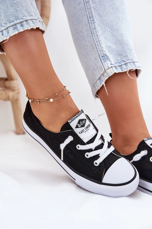 Materiałowe Trampki Damskie Lee Cooper LCW-25-02-3299L Czarne