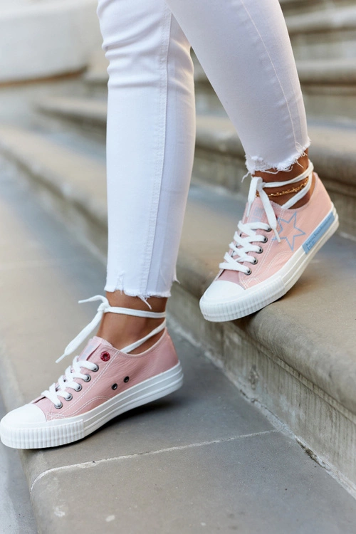 Damskie Niskie Trampki BIG STAR JJ274385 Różowe