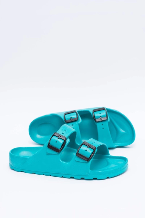 Klapki Damskie Lekkie Ogrodowe Turkusowe