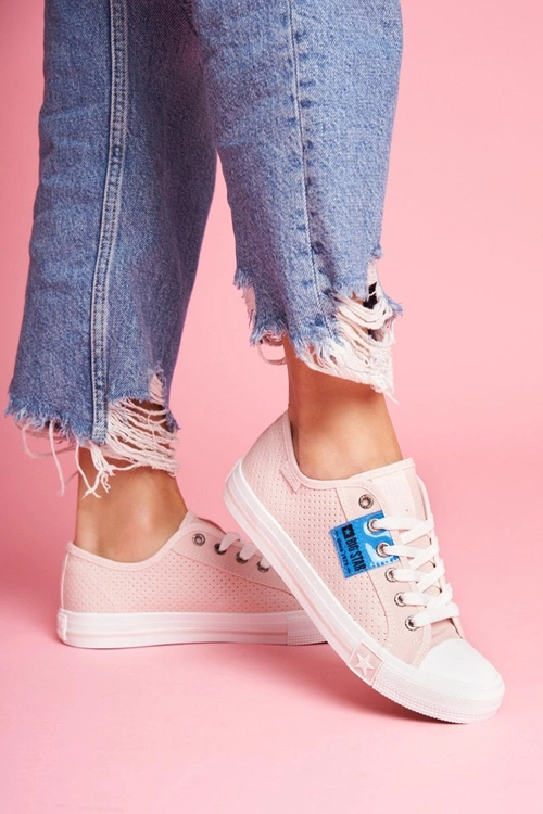 Damskie Trampki Big Star Ażurowe Różowe FF274033