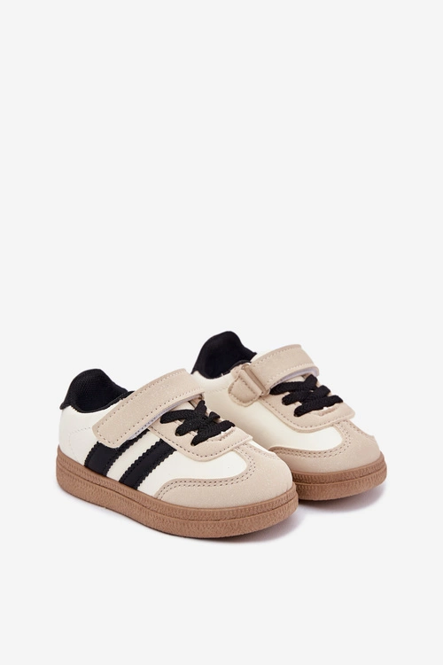 Buty Sportowe Sneakersy Dziecięce Na Rzep Beżowe Adelina