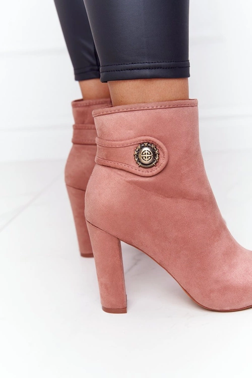 Klasyczne Botki Na Słupku Lu Boo Różowe