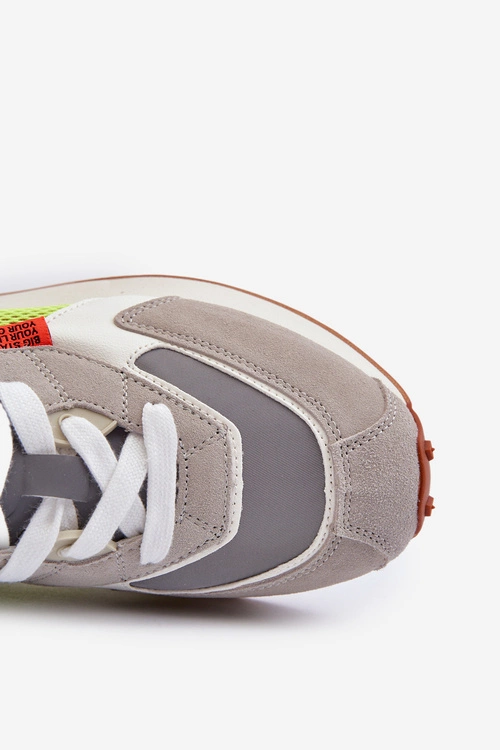 Buty Sportowe Sneakersy Męskie Memory Foam System Big Star NN174344 Szare