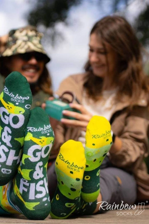 Skarpetkowy Zestaw FISHING TIME 2 Pary Rainbow Socks
