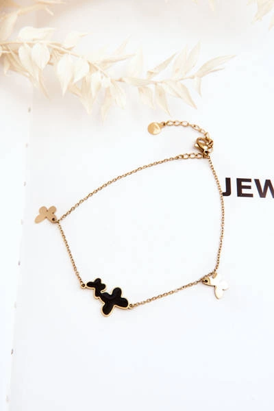 Bransoletka Na Nogę Z Motylami Złota