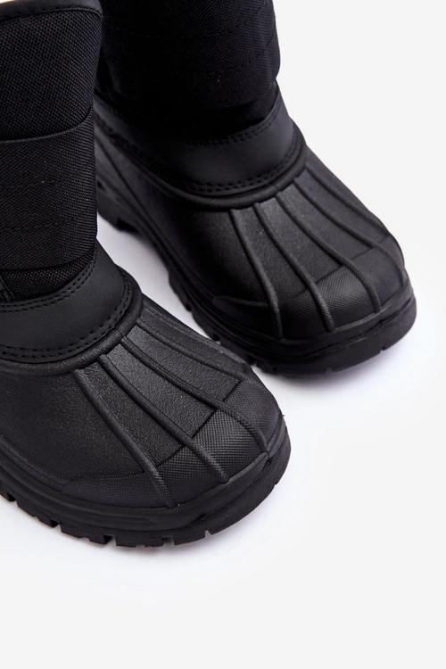 Dziecięce Śniegowce Na Rzep Ocieplane Czarne Big Star MM374122