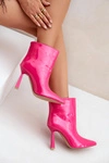 Lakierowane Botki Na Szpice Wsuwane Fuksja Seliri