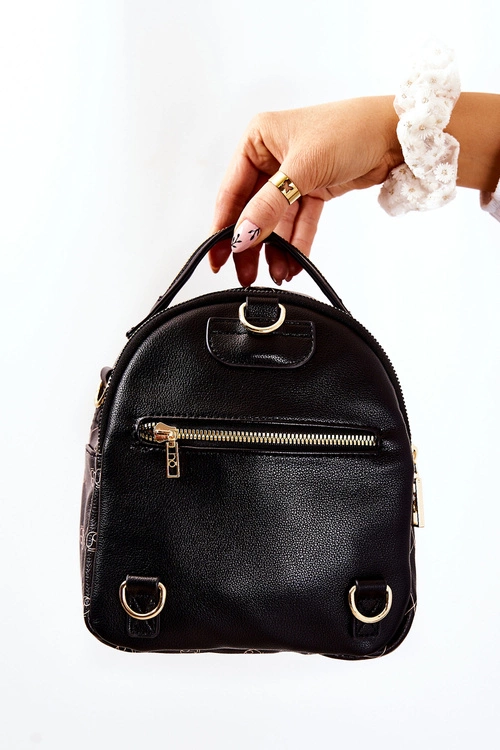 Damski Skórzany Plecak NOBO L1341-C020 Czarny