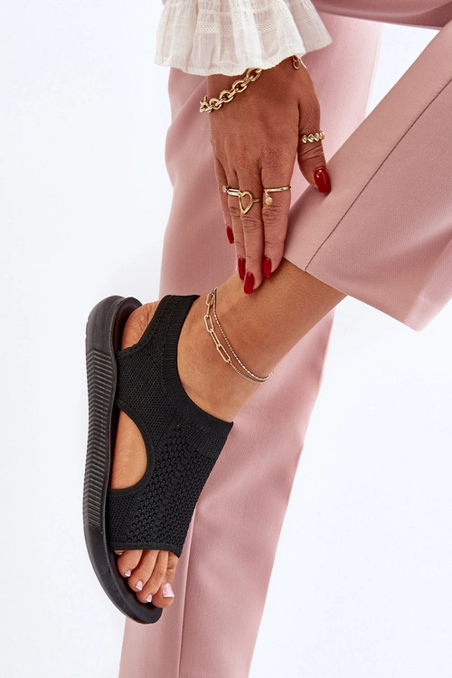 Sportowe Sandały Damskie Czarne Cesys