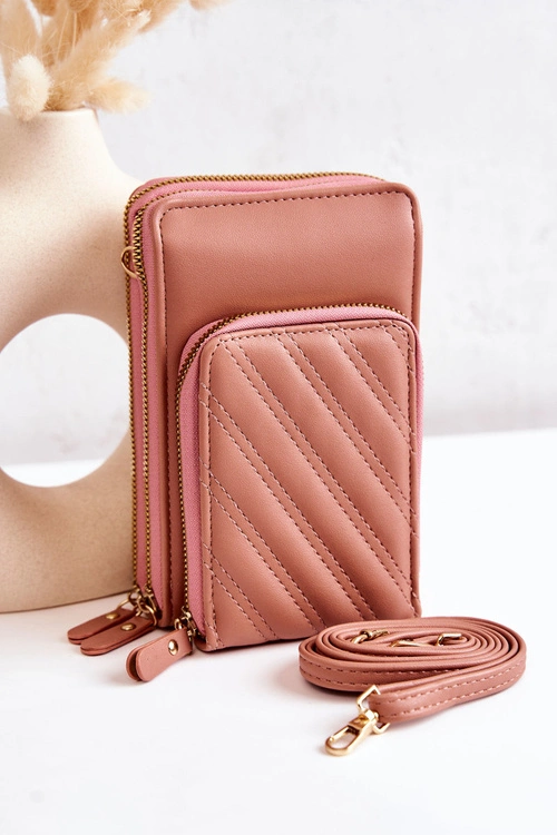 Portfel Torebka 2w1 Na Suwak Różowy Themis