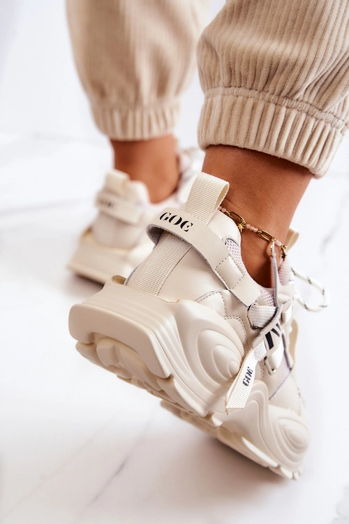 Buty Sportowe Sneakersy GOE JJ2N4082 Beżowe