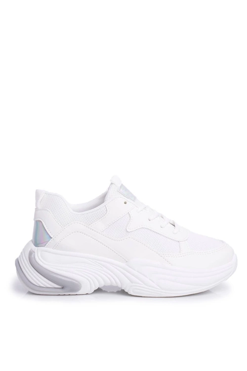 Sportowe Damskie Buty Kolorowe Białe Pinner