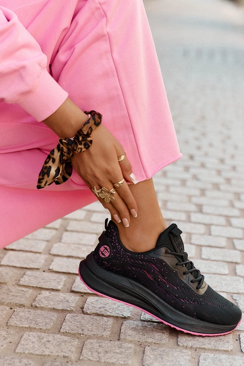 Sneakersy Buty Sportowe Damskie Na Platformie Big Star RR274523 HI-POLY SYSTEM Czarne