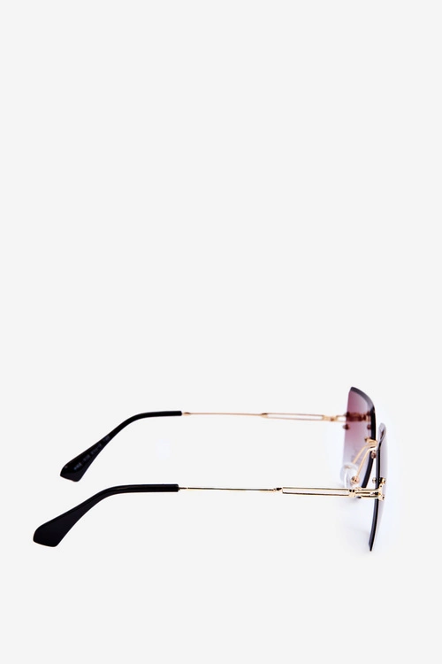 Damskie Okulary Przeciwsłoneczne Z Cieniowanymi Szkiełkami UV400 Złoto-Brązowe