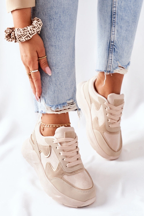 Damskie Sportowe Buty Sneakersy Beżowe Bethell