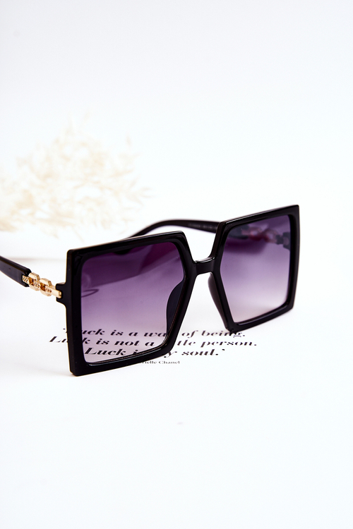 Duże Okulary Przeciwsłoneczne Kwadratowe V130043 Czarne