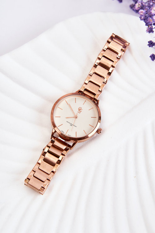 Modny Damski Zegarek GG Luxe Różowe Złoto
