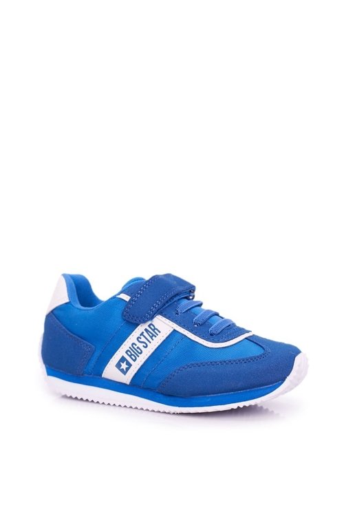 Sportowe Buty Dziecięce Big Star Na Rzepy Niebieskie FF374133